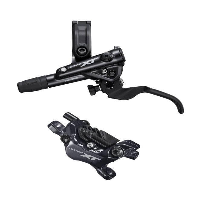 Shimano Deore XT BR-M8120/BL-M8100 XT 4 pot bled brake lever/post mount calliper - Black