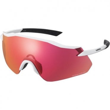 Shimano Equinox Glasses - Metallic White - Ridescape Road Lens