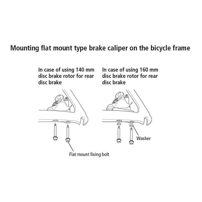 Shimano Flat Mount Cal To Flat Mt Frame Fixing Bolt C - for 10MM Frame - 23mm Bolt