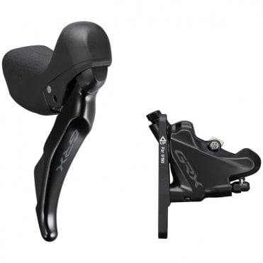 Shimano GRX ST-RX400 GRX STI Bled With BR-RX400 Flat Mount Calliper - Right Front
