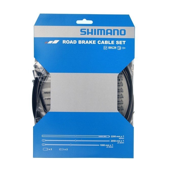 Shimano Road Brake Cable Set With Stainless Steel Inner Wire - Black