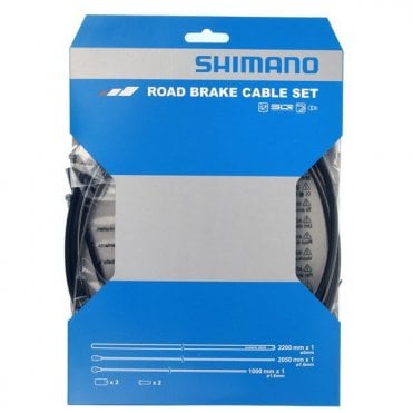 Shimano Road Brake Cable Set With Stainless Steel Inner Wire - Black