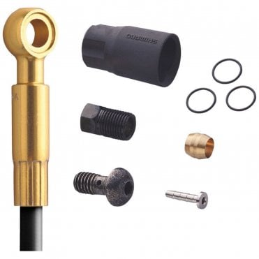 Shimano Saint SM-BH90 Disc Brake Hose M820 Long Banjo - 1000 mm - Black / Gold