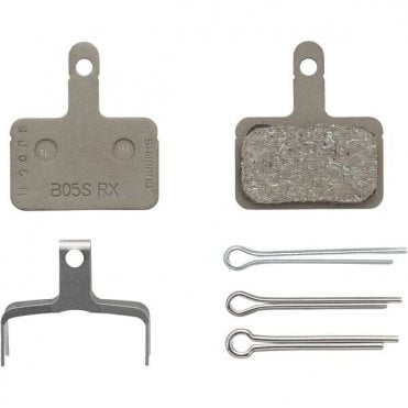 Shimano Spares B05S-RX Disc Brake Pads and Spring - Steel Backed - Resin
