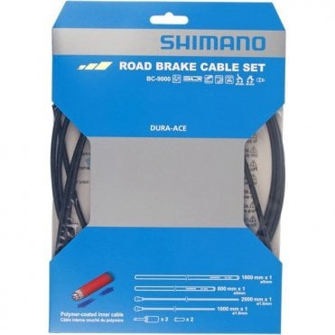 Shimano Spares Dura-Ace Road Brake Cable Set - Polymer Coated Inners - Black