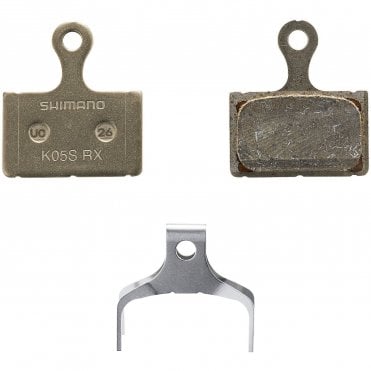 Shimano Spares K05S-RX Disc Brake Pads and Spring - Steel Backed - Resin pad