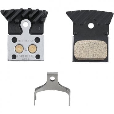 Shimano Spares L04C Disc Brake Pads and Spring - Alloy Back - Sintered