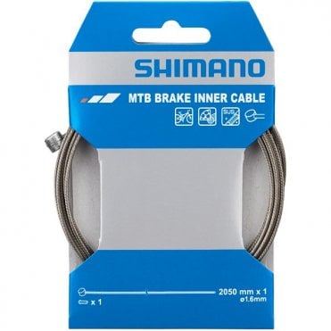 Shimano Spares MTB Stainless Steel Inner Brake Wire - 1.6 x 2050 mm - Single