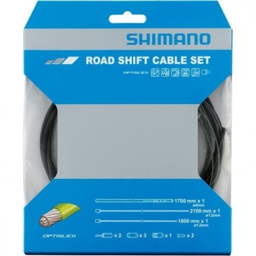 Shimano Spares Road Gear Cable Set - Optislick - Coated Inners - Black