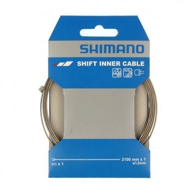Shimano Spares Road / MTB Single Stainless Steel Gear Inner Wire - 1.2 x 2100 mm