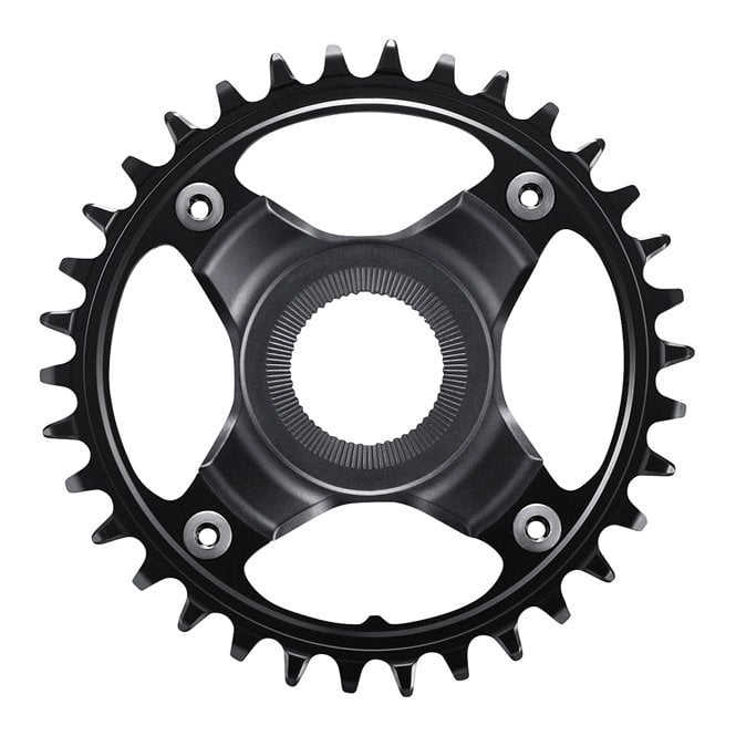 Shimano Steps SM-CRE80-12-B Chainring - for Chainline 53 mm - Without Chainguard - Black