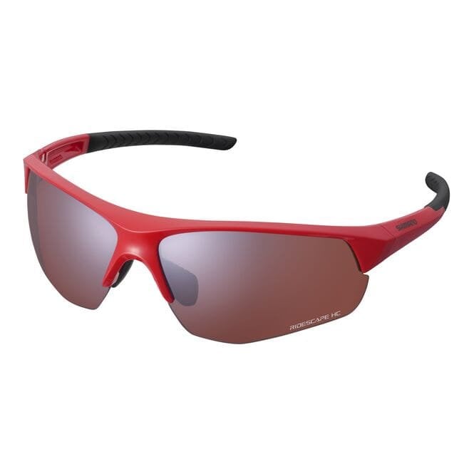 Shimano Twinspark Glasses - Red - Ridescape High Contrast Lens