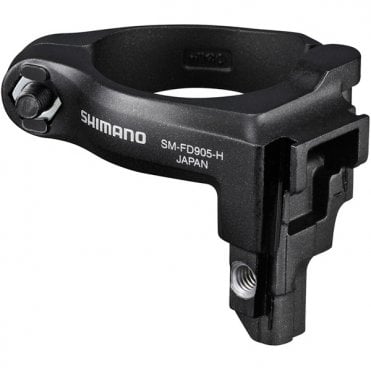 Shimano XTR XTR Di2 front mech mount adapter - for high clamp band - multi fit - Black