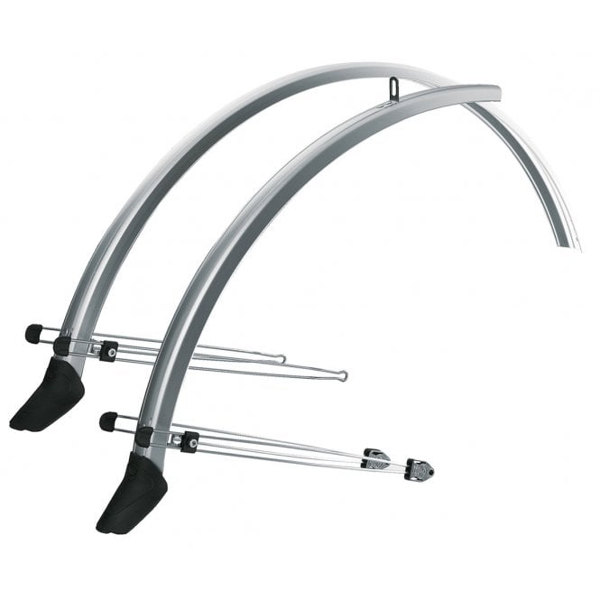 SKS Commuter Mudguard With Spoiler in Silver