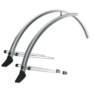 SKS Commuter Mudguard With Spoiler in Silver