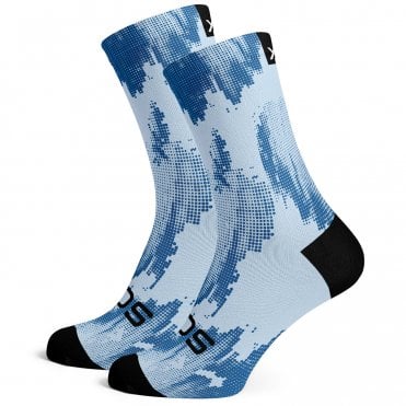 Sox Blue Gravel Minimalist Premium Crew Socks