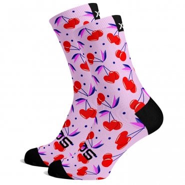 Sox Cherry Pink Bright & Fun Premium Crew Socks