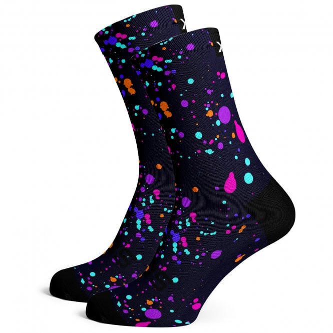 Sox Purple Splash Bright & Fun Premium Crew Socks