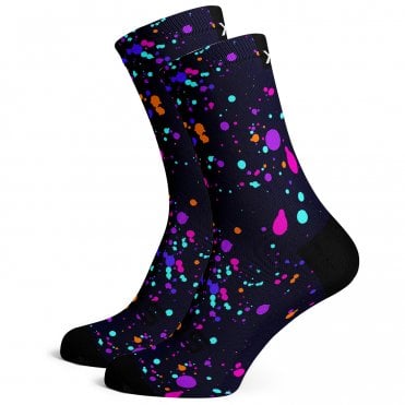 Sox Purple Splash Bright & Fun Premium Crew Socks