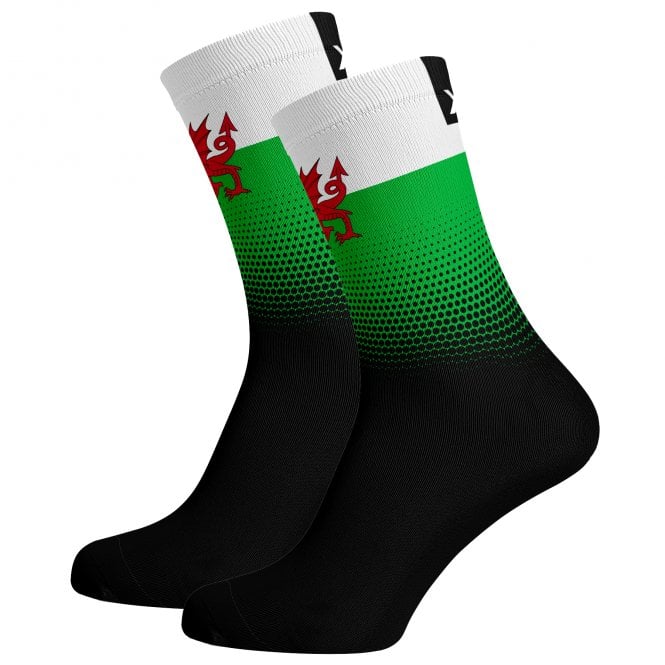 Sox Wales Flag Black Premium Crew Socks