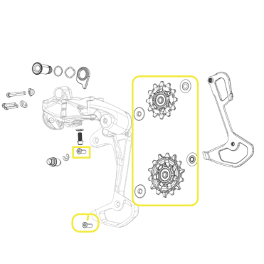 SRAM Rear Derailleur Pulley Kit GX Eagle AXS
