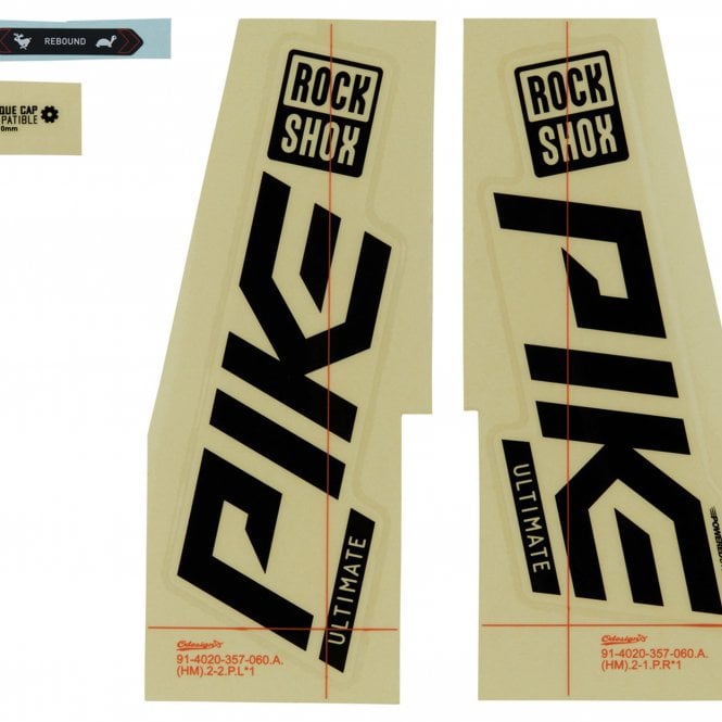 SRAM Rockshox Fork Decal Kit - Pike Ultimate 27/29 (2021) - Gloss Black/Silver