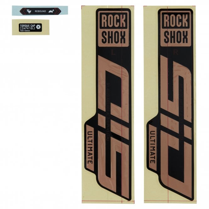 SRAM Rockshox Fork Decal Kit - SID Ultimate 27/29 (2021) Matte Copper Foil/High Gloss Black