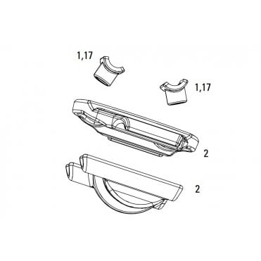 Rockshox Spare - Seatpost Spare Parts Post Clamp Kit - Reverb Includes Upper/Lower Clamp Plates/Clamp Nuts/Clamp Bolts