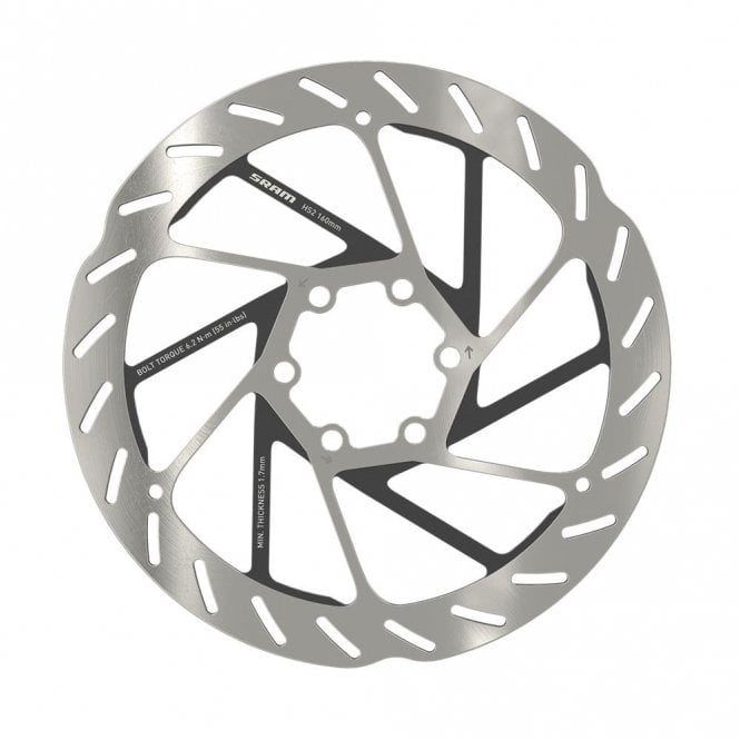 SRAM Rotor - HS2 6-bolt (includes Steel Rotor Bolts) Rounded 2022