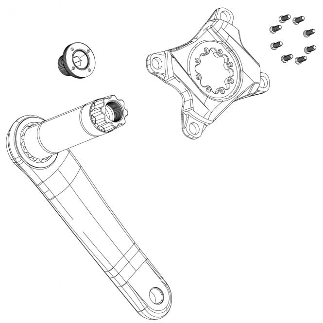 SRAM Single Impact/Bash Guard Kit for Xx D4