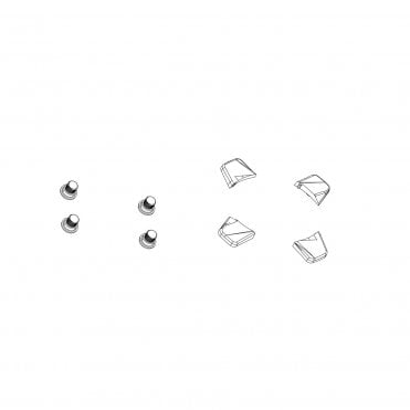 SRAM SRAM Spare - Chainring Bolt Kit 4X1 M8X6.5X3.4 Alu Inc Bolt Covers Qty 4 - Black