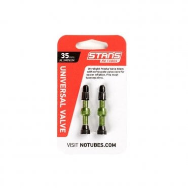 Stan's No Tubes Alloy Presta Valves - Green