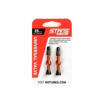 Stan's No Tubes Alloy Presta Valves - Orange