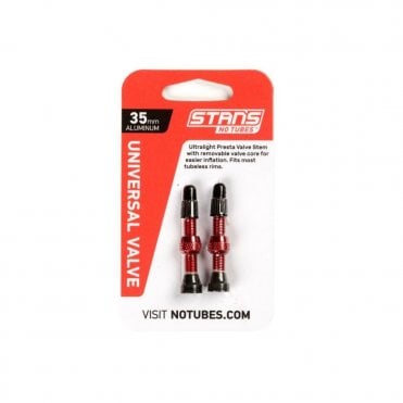 Stan's No Tubes Alloy Presta Valves - Red