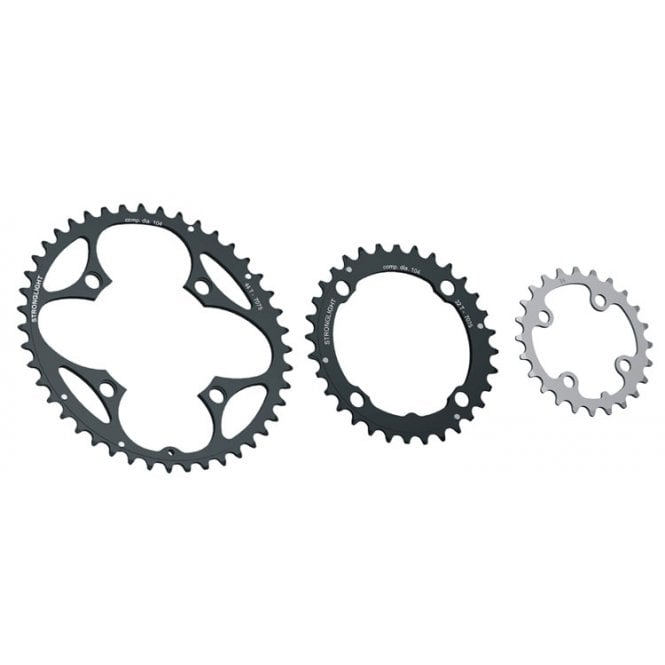 Stronglight 104PCD Type XC E - 5083 - 4-Arm 9 Speed Chainring - Black