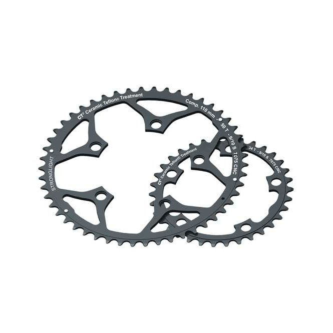 Stronglight 110PCD Type S - 5083 Series 5-Arm Road Chainrings - Black