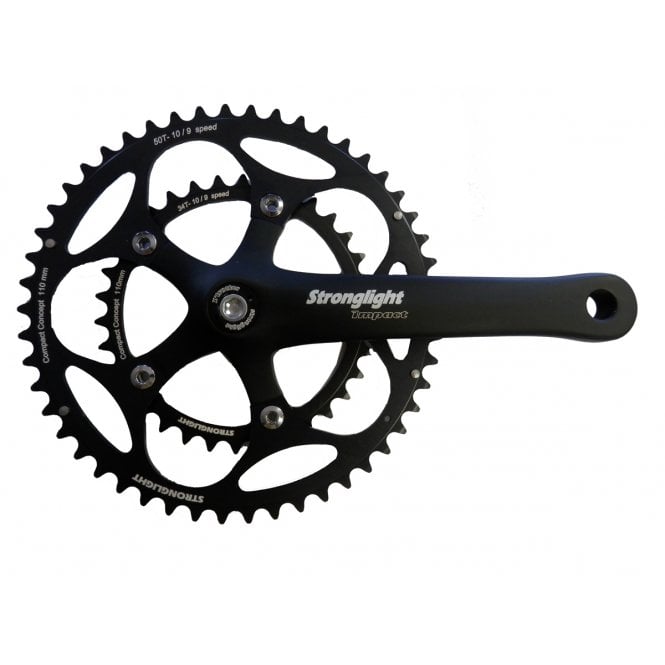 Stronglight Impact Alloy Chainset 170mm Crank - 9/10 Speed  - Black