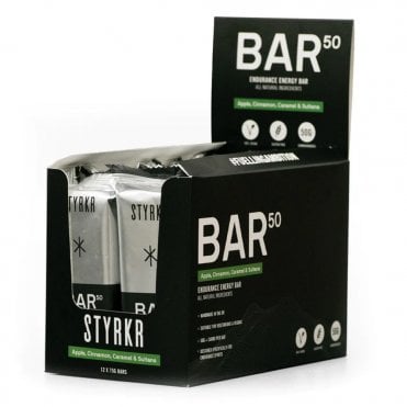 STYRKR BAR50 Energy Bar x 12 - Apple, Cinnamon & Caramel