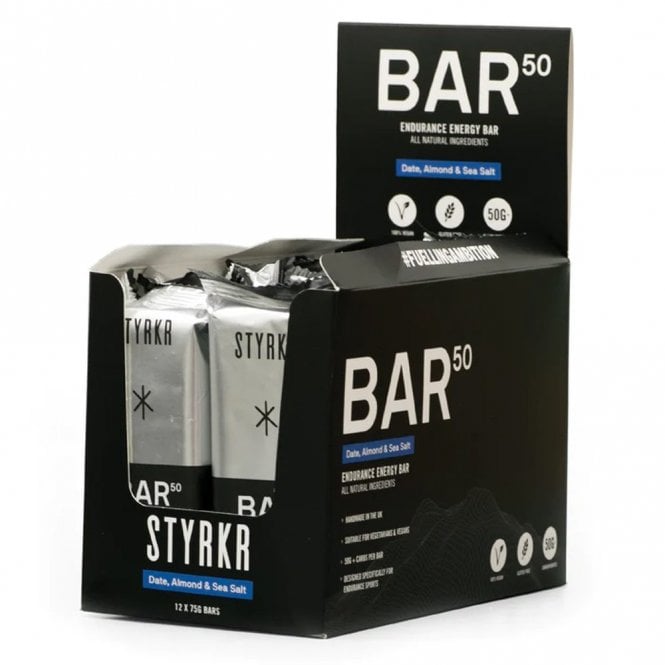 STYRKR BAR50 Energy Bar x 12 - Date, Almond & Sea Salt