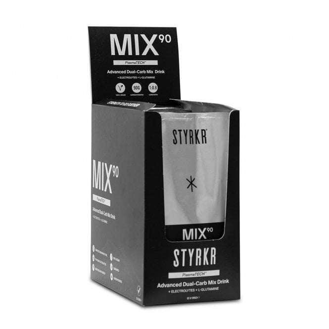 STYRKR MIX90 Energy Drink Mix 90g x 12 - Caffeine Dual-Carb