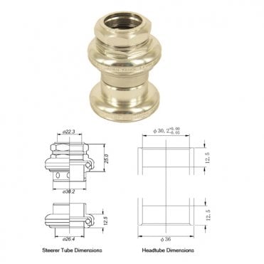 Tange Seiki Levin LV1500 Threaded Headset 1 Inch