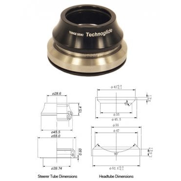 Tange Seiki Technoglide IS245 Fully Integrated Tapered Headset
