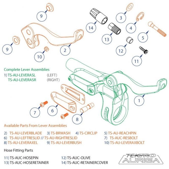 Tektro Spares - AU - Lever Pivot Bush