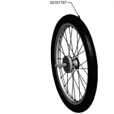 Thule 18 Inch Wheel Assembly With Tyre for Chinook 1 or 2