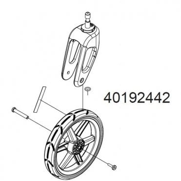 Thule Chariot Replacement Stroller Wheel and Caster for Cross or Lite Trailers