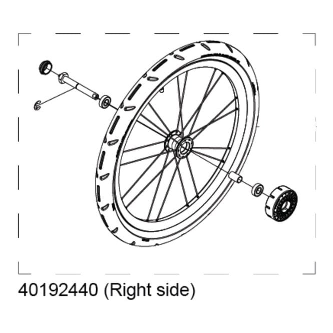 Thule Spare Right Hand Wheel Assembly for Cross and Lite 17-X