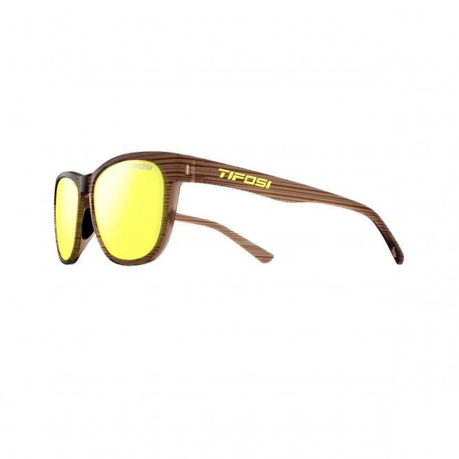 Tifosi Optics Tifosi Swank Single Lens Glasses in Woodgrain with Smoke Yellow Lens