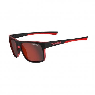 Tifosi Swick Single Lens Glasses in Black Crimson with Smoke Red Lens