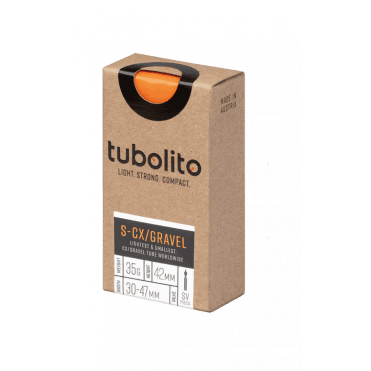 Tubolito S-Tubo CX/Gravel Inner Tube - Presta 60mm Orange Valve 700C x 30-47