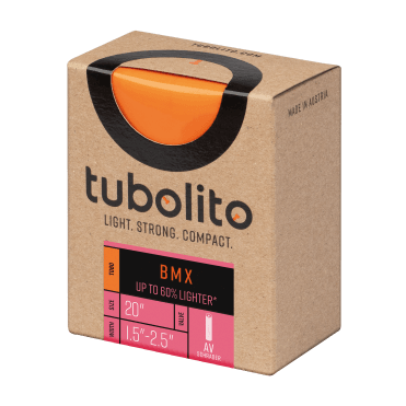 Tubolito Tubo BMX Valve in Orange  20 x 1.50" - 2.50" - 40mm Schrader